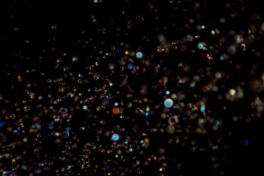 Siyah arkaplanda lüks siyah bokeh dokusu