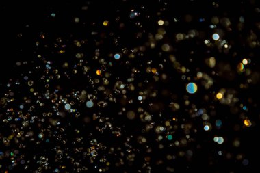 Siyah arkaplanda lüks siyah bokeh dokusu