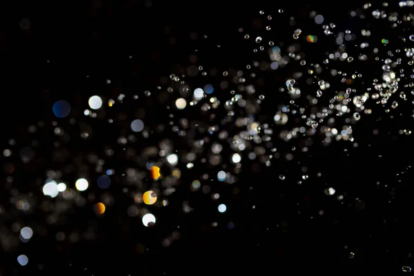 Abstract Bokeh Texture Black Background — Stock Photo, Image