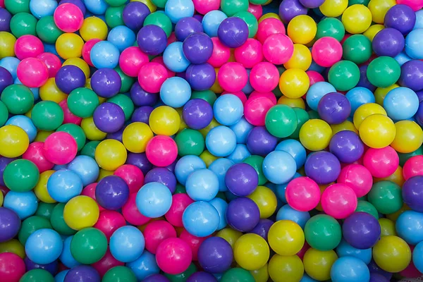 Many Colorful Plastic Balls Children Playground — Stock Photo, Image