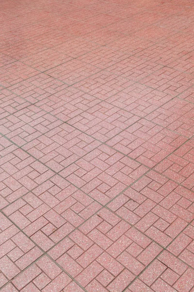 Rote Ziegelsteinpflastersteine Auf Einem Gehweg Hintergrund — Stockfoto