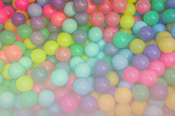 Nombreuses Boules Plastique Colorées Sur Aire Jeux Pour Enfants — Photo