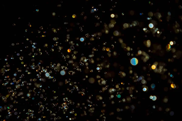 Textura Bokeh Preto Luxuoso Fundo Preto — Fotografia de Stock