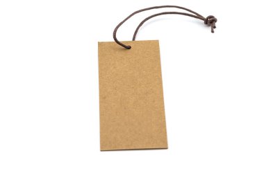 Beyaz arkaplanda boş fiyat etiketi izole edildi