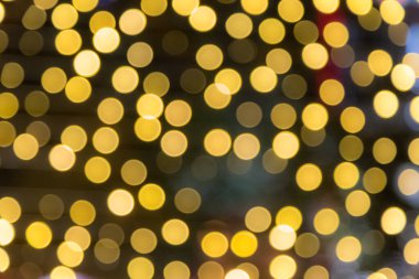 Altın Bokeh Noel ağacı arka planından