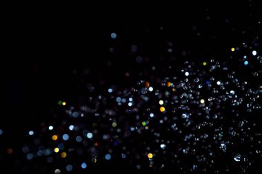 Siyah arkaplanda siyah bokeh dokusu