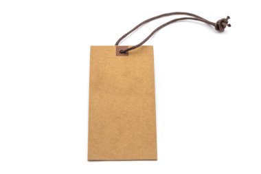 Beyaz arkaplanda boş fiyat etiketi izole edildi