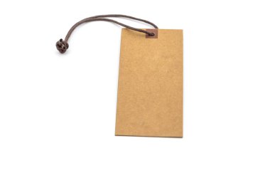 Beyaz arkaplanda boş fiyat etiketi izole edildi