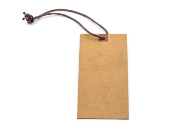 Beyaz arkaplanda boş fiyat etiketi izole edildi