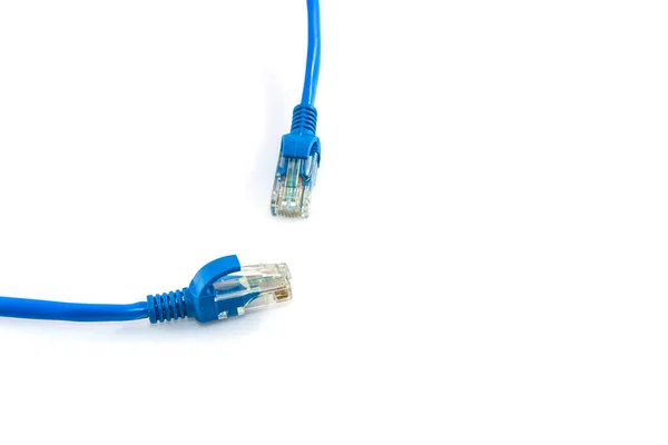 Cable Internet Red Aislado Sobre Fondo Blanco — Foto de Stock