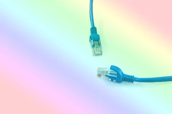 Nätverk Internet Kabel Isolerad Vit Bakgrund — Stockfoto