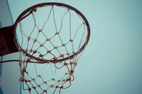 Kosárlabda Karika Háttér Közelsége — Stock Fotó