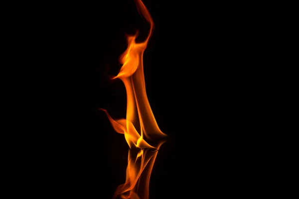 Fire Flames Black Background — Stock Photo, Image