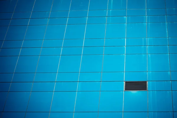 Immeuble Bureaux Moderne Avec Fond Fenêtres Verre Bleu — Photo
