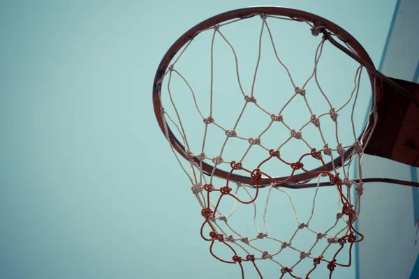 Primer Plano Del Fondo Del Aro Baloncesto —  Fotos de Stock