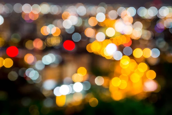 Brouillé Bokeh Ville Fond Nuit — Photo