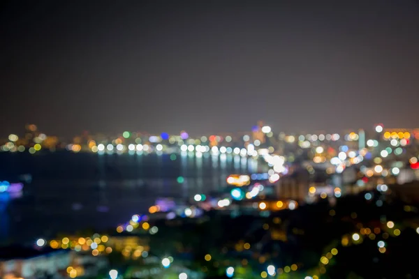 Vintage Blurred Bokeh City Night Background — Stock Photo, Image