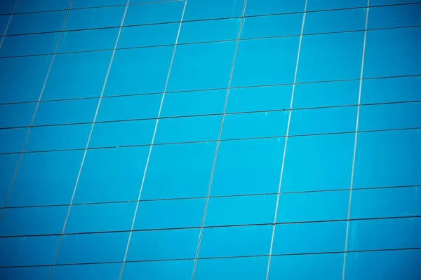 Immeuble Bureaux Moderne Avec Fond Fenêtres Verre Bleu — Photo