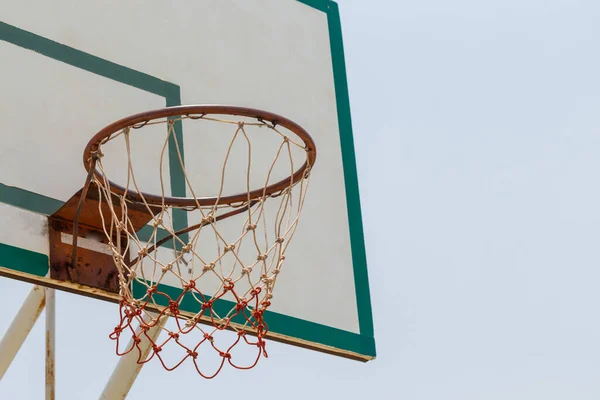 Basketbol Potası Arka Planına Yakın Çekim — Stok fotoğraf