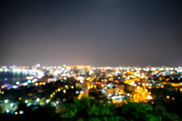 Desfocado Cidade Bokeh Fundo Noite — Fotografia de Stock