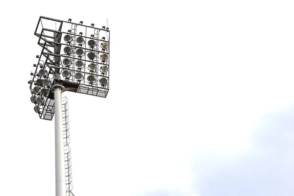 Proyector Torre Iluminación Del Fondo Del Estadio — Foto de Stock