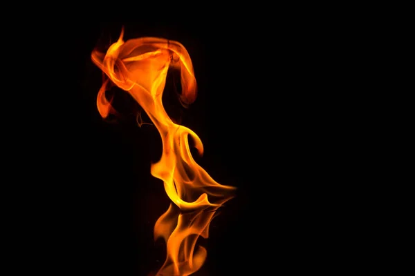 Fire Flames Black Background — Stock Photo, Image