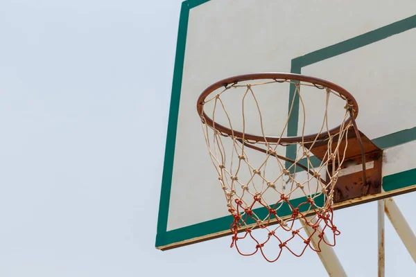 Basketbol Potası Arka Planına Yakın Çekim — Stok fotoğraf