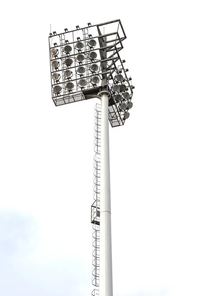 Proyector Torre Iluminación Del Fondo Del Estadio — Foto de Stock