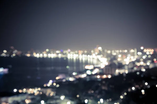 Vintage Borrado Bokeh Cidade Fundo Noite — Fotografia de Stock