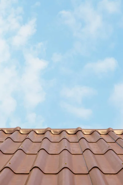 Roof House Tiled Roof Blue Sky Background Royalty Free Stock Images