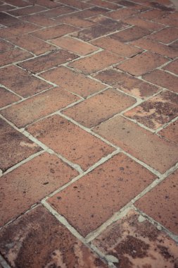 Eski tip kırmızı tuğla zemin arka planı