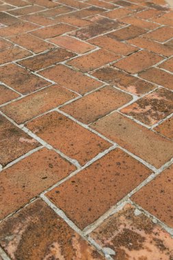 Eski tip kırmızı tuğla zemin arka planı