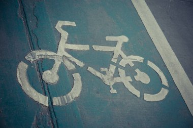 Bisiklet arka planı için bisiklet yolu imzala