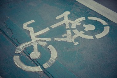 Bisiklet arka planı için bisiklet yolu imzala