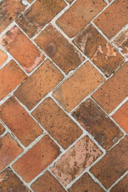 Eski tip kırmızı tuğla zemin arka planı