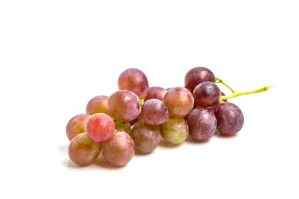 Ramo Uvas Rojas Aisladas Sobre Fondo Blanco —  Fotos de Stock