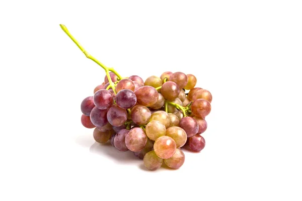 Bunch Red Grapes Isolated White Background — Stock Photo, Image