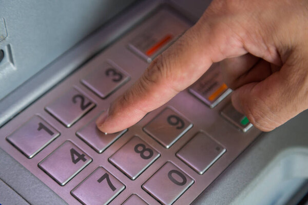 Press ATM EPP password keyboard background