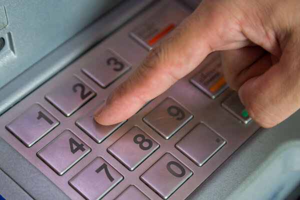 Press ATM EPP password keyboard background