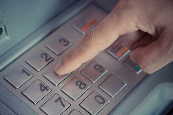 Press ATM EPP password keyboard background