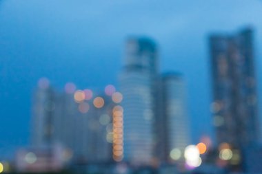 Bokeh arkaplanlı bulanık ofis binası