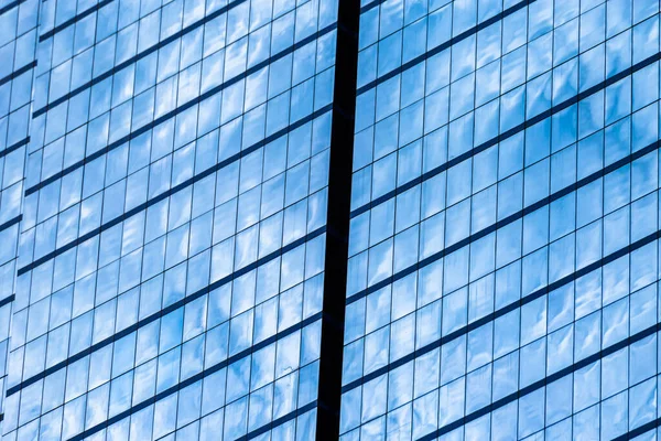 Blaue Glasfenster Eines Bürogebäudes Hintergrund — Stockfoto