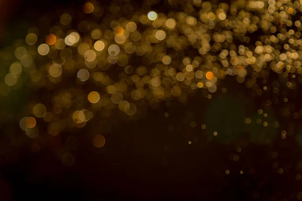 Золотий Розмив Боке Опущений Чорному Тлі — стокове фото