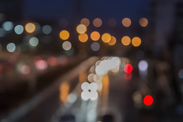 Blur Traffic Jam City Use Background — Stock Photo, Image