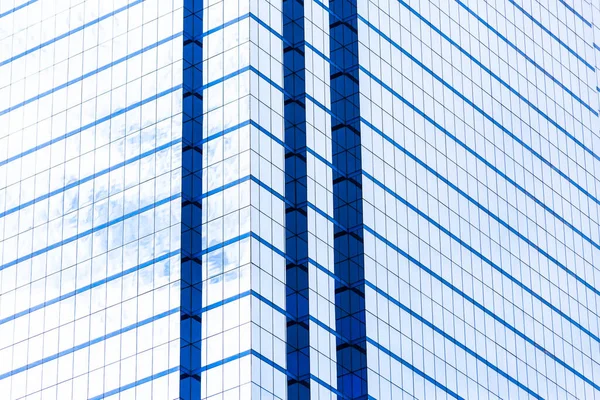 Blå Glasfönster Kontorsbyggnad För Bakgrund — Stockfoto