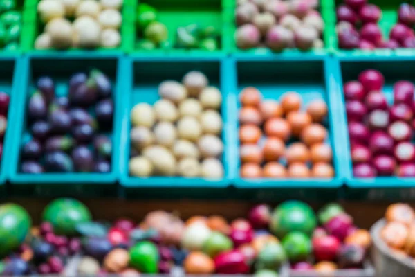 Desfoque Frutos Mercado — Fotografia de Stock