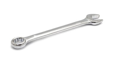 Beyaz arkaplanda izole edilmiş İngiliz anahtarlarının kapatılması