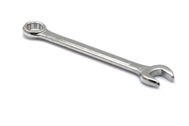 Beyaz arkaplanda izole edilmiş İngiliz anahtarlarının kapatılması