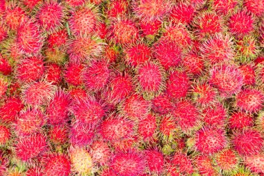 Tayland 'dan Rambutan meyvesi.