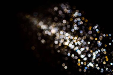 siyah arka plan üzerinde renkli bokeh